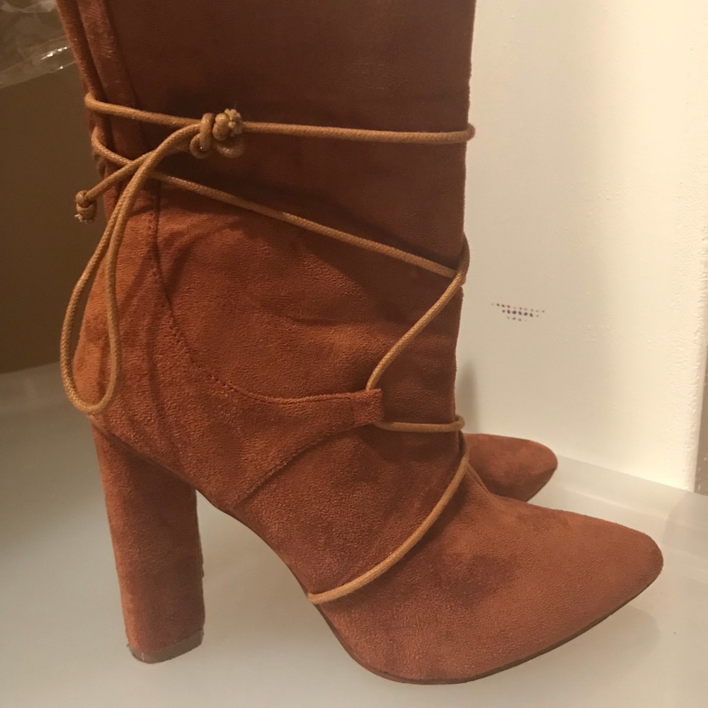 Tan suede boots